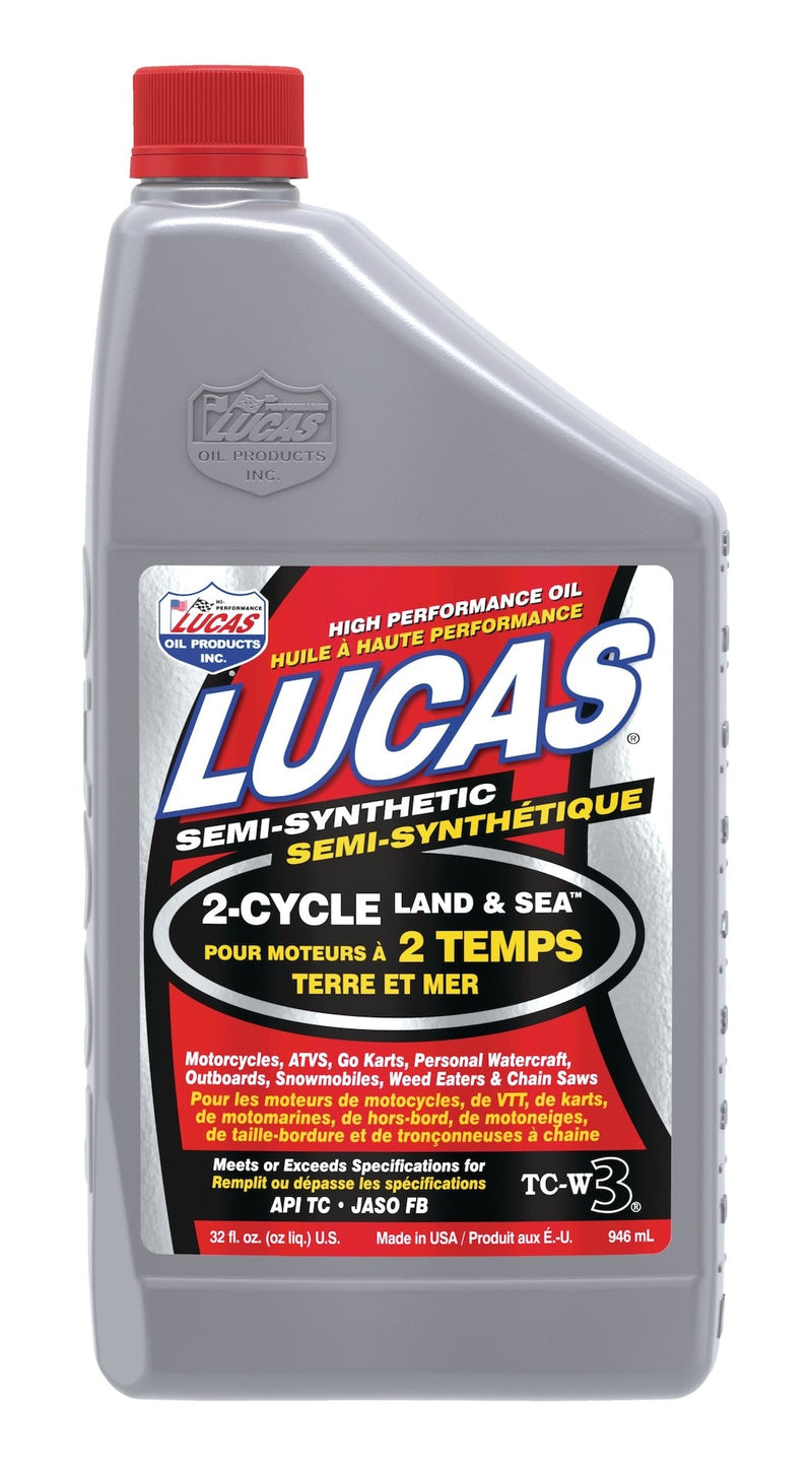 Lucas Oil 2-Stroke Semi-Synthetic Land & Sea Oil, 946-mL Z9