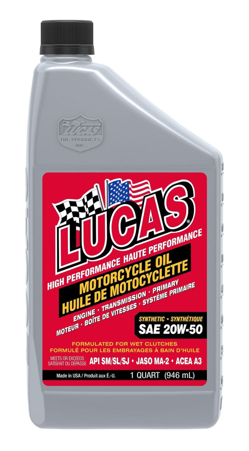 Lucas Oil High Performance Synthetic Motorcycle Oil SAE, 946-mL N8