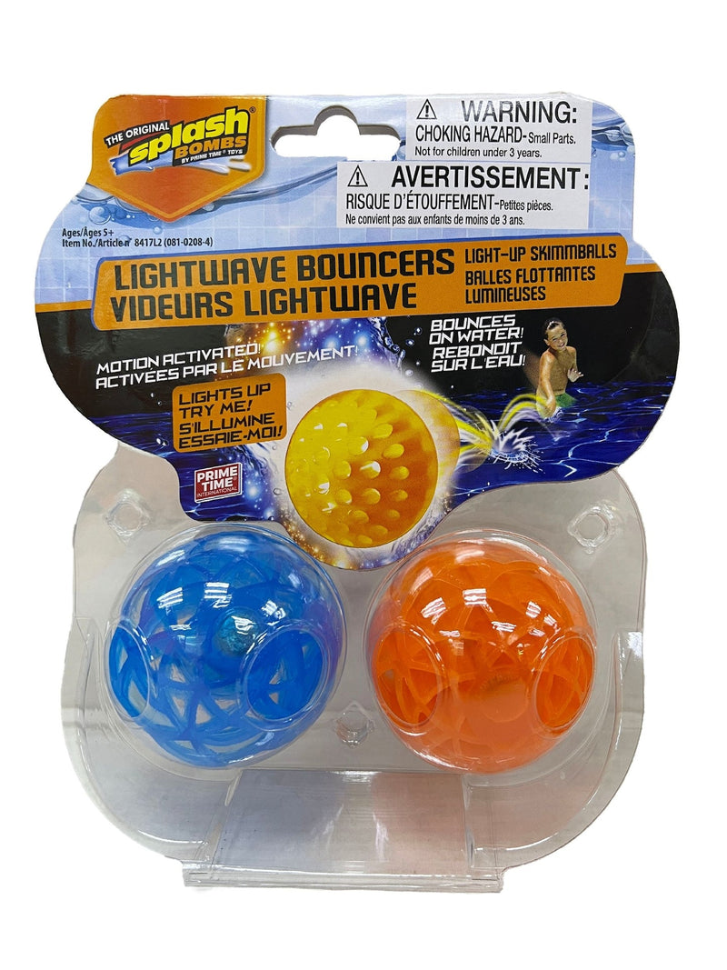 Luminator Light-Up Skim Ball Game, Multi-Coloured, 2-pk, Ages 5+, for Beach/Pool Fun Activities V9