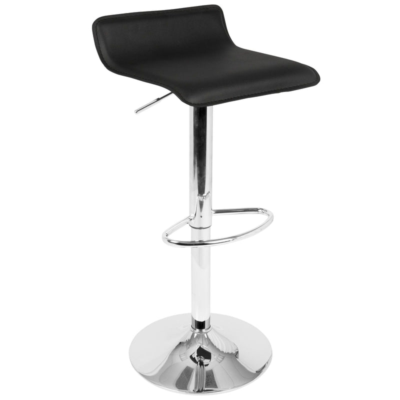 LumiSource Ale PU Leather Swivel Counter/Bar Stool Adjustable Height (2-Piece Set) C4
