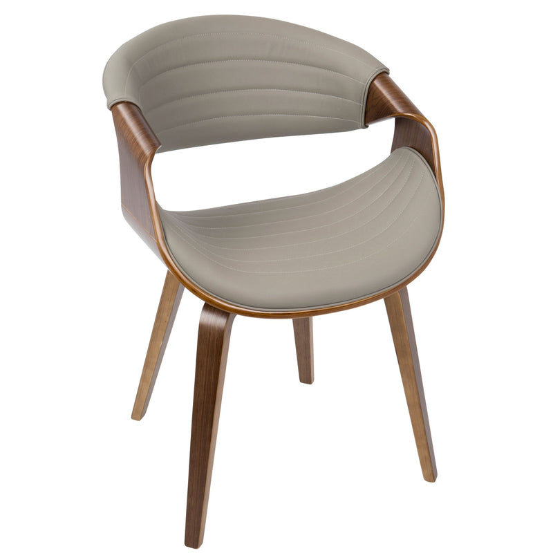 Lumisource Symphony Faux Leather Dining/ Accent Chair, Grey F4