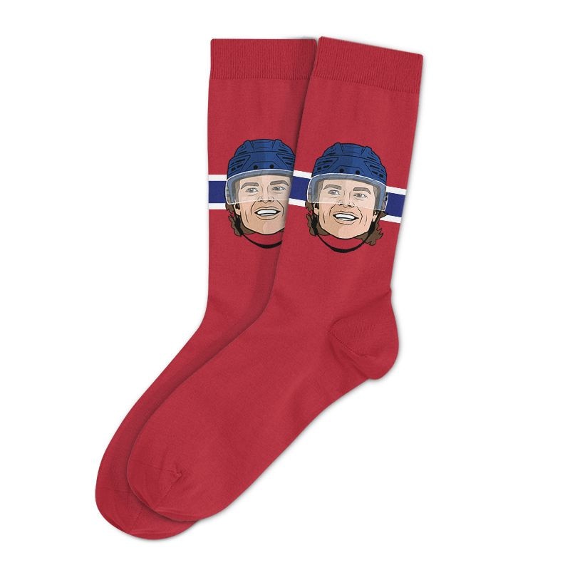Major League Socks NHL Montreal Canadiens Cole Caufield "Sockey" Crew Socks, Adult, One Size S7
