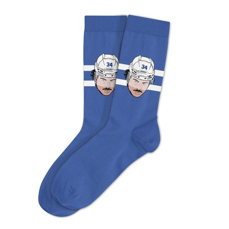 Major League Socks NHL Toronto Maple Leafs Auston Matthews "Sockey" Crew Socks, Adult, One Size I4
