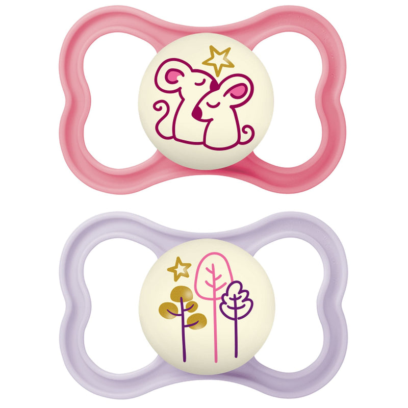 MAM Glow in the Dark Night Pacifier, 6-16 Months, 2-pk T0
