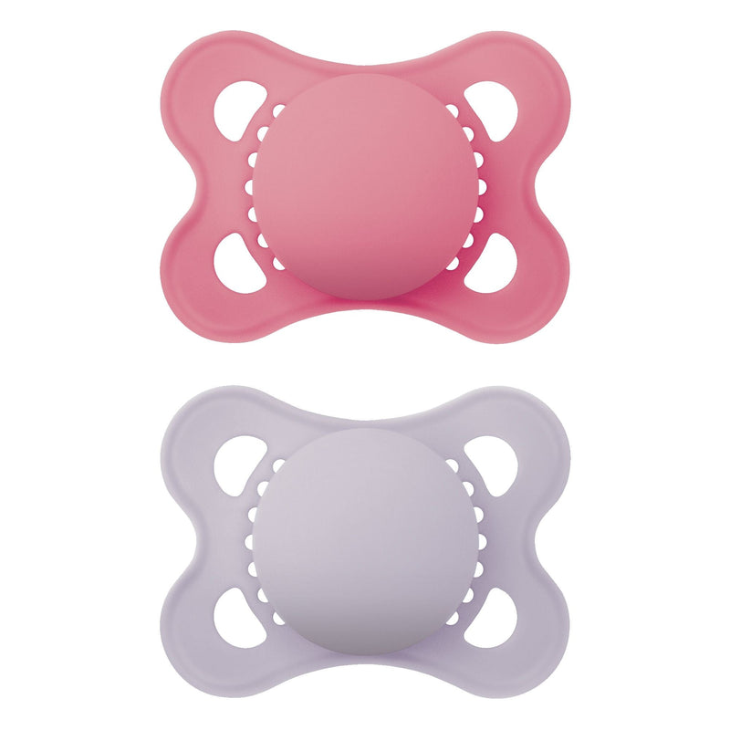 MAM Matte Non-Deco Pacifier, 0-6 Months, Girl, 2-pk A1