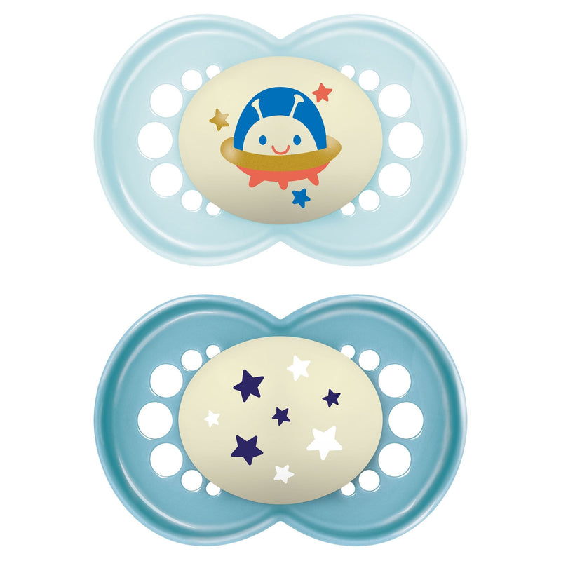 MAM Matte Non-Deco Pacifier, 6-16 Months, Boy, 2-pk R3
