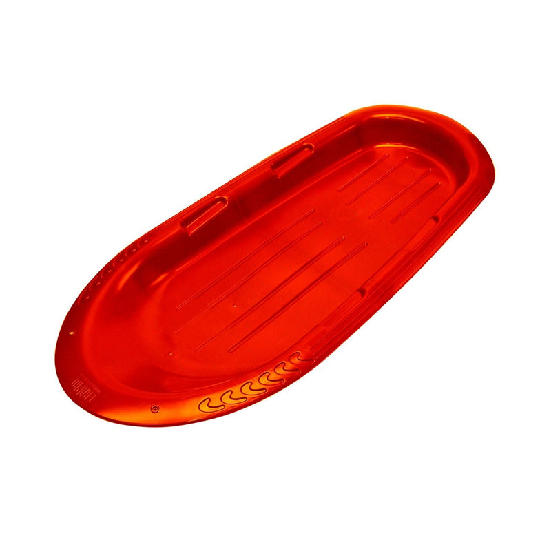 Manitou-X Kids' 2-Person Lightweight Plastic Winter Snow Sled/Toboggan with Grips G0