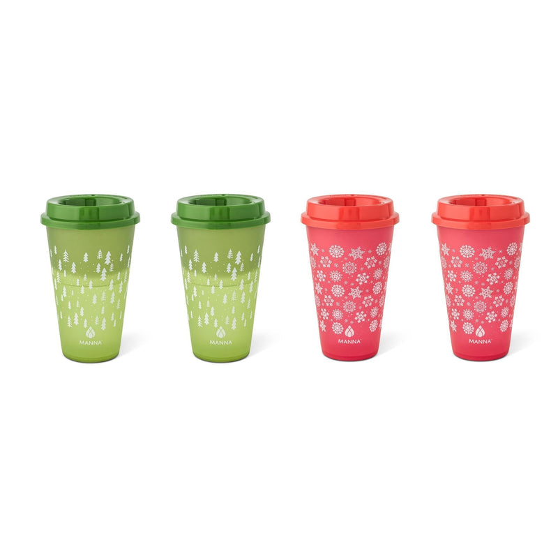 Manna 16-oz Reusable Colour-Changing Hot Cups, 4-pk B4
