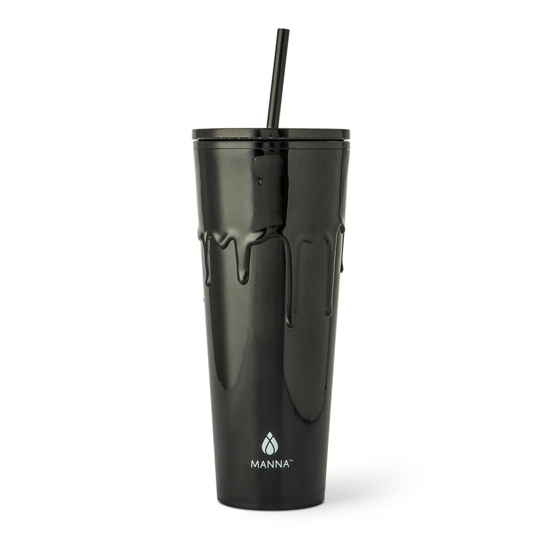 Manna 710-mL BPA-Free Black Slime Drip Textured Tumbler U3