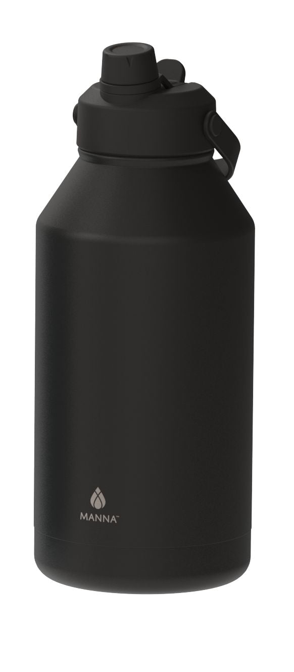 Manna Dual Mouth Flip Lid Double Wall Stainless Steel Water Bottle, 64-oz F5