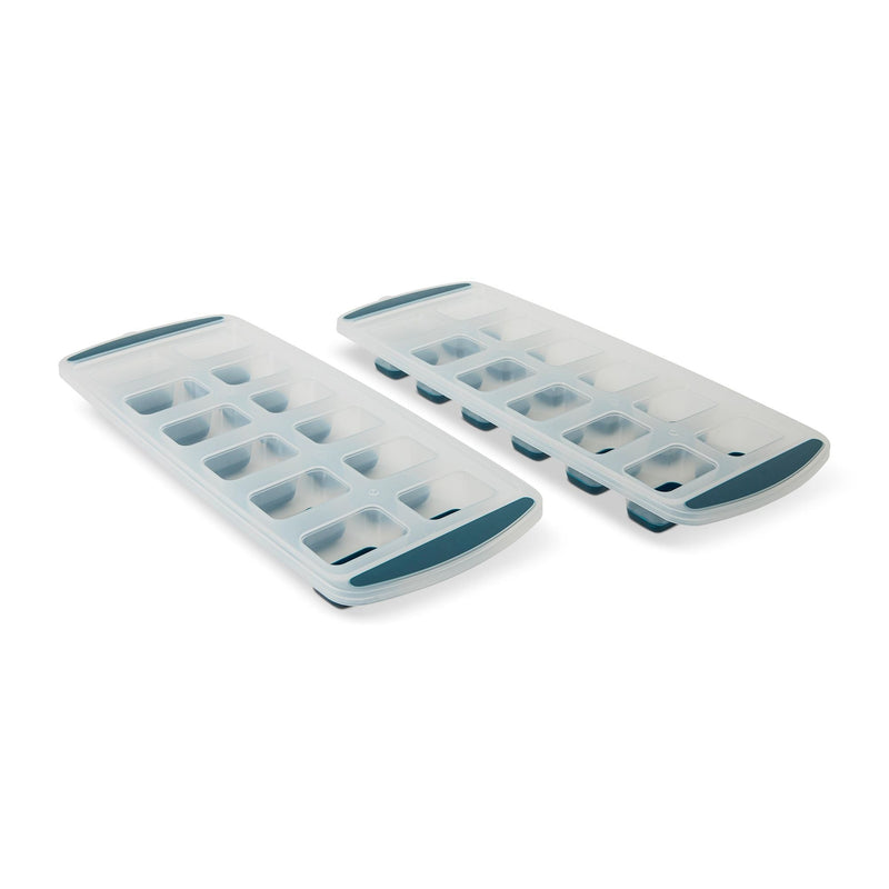 Manna Easy Release Pop-Out Rectangular Ice Cube Trays, Blue, 2-pk, Dishwasher Safe Z6