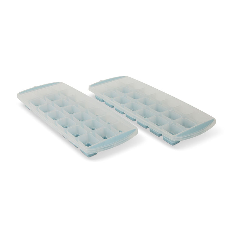 Manna Easy Release Pop-Out Square Ice Cube Trays, Blue, 2-pk, Dishwasher Safe O0