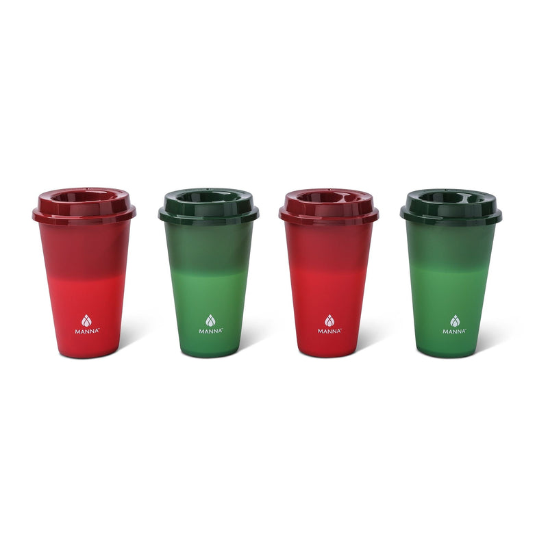 Manna Hot Colour Changing Cups with Lids, 16-oz, 4-pk N1