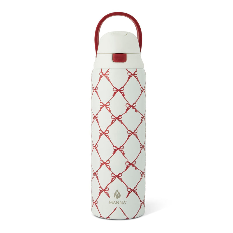 Manna Hydra 946-mL Stainless Steel Bottle with Bows Design J4