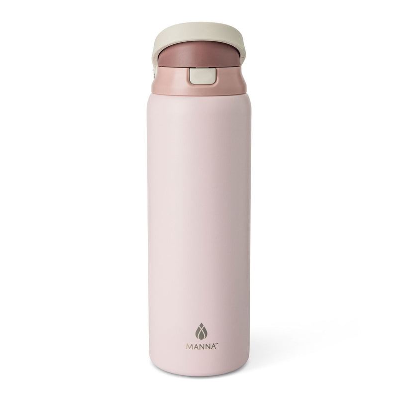 Manna Hydra Stainless Steel Insulated Bottle, 32-oz, Assorted Colours, with 2-in-1 Lid C5