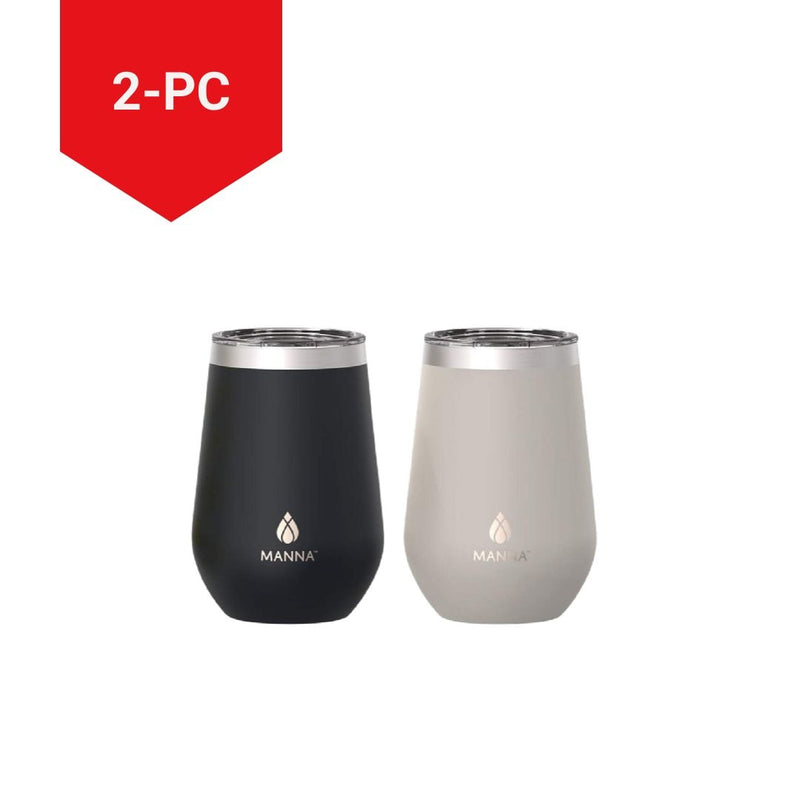 Manna Insulated Stainless Steel Tumbler, 12-oz, 2-pk, with Lid W8