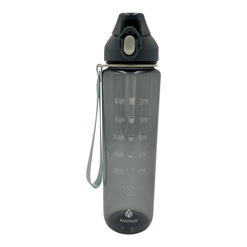 Manna Timex Motivational Water Bottle with Wrist Strap, 34-oz, Assorted Colours M6