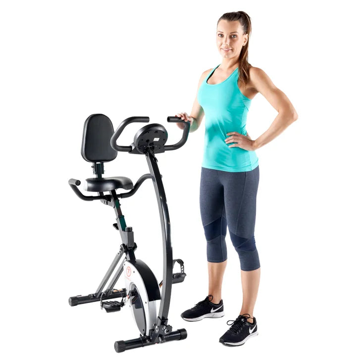 Marcy Foldable Exercise Bike with High-back Seat G9