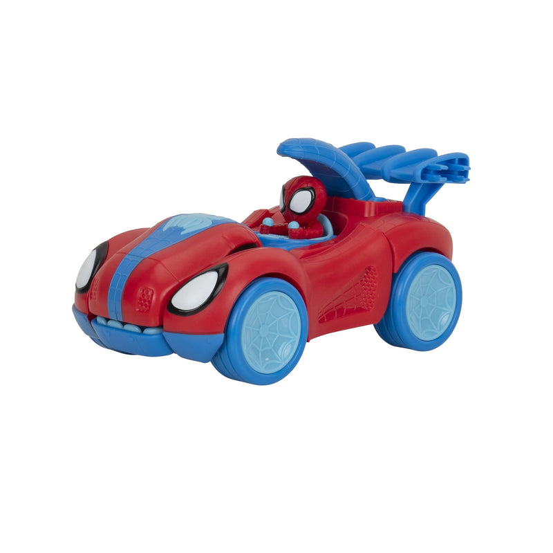 Marvel Spidey & His Amazing Friends Spidey-Rex Racer Vehicle, 2-in-1, Darts Included, Ages 3+ X8