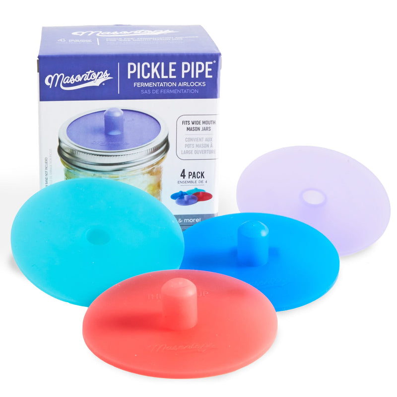 Masontops Pickle Pipes Silicone Fermentation Airlocks for Mason Jars L1