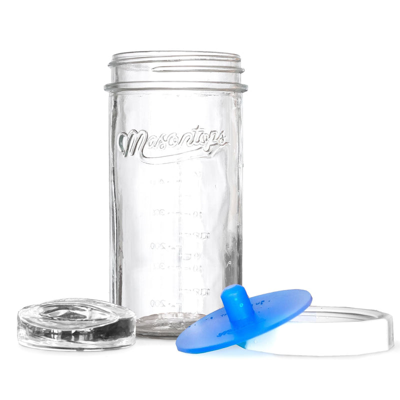 Masontops Vegetable Fermentation Starter Kit with 709-mL Jar, Glass Weight and Fermenting Lid N7