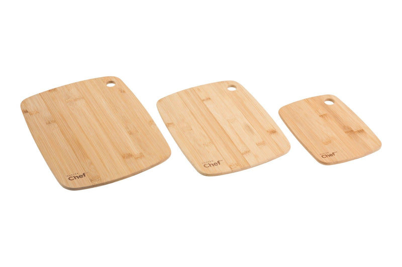 Master Chef Bamboo Cutting Board, Assorted Sizes, 3-pk N2