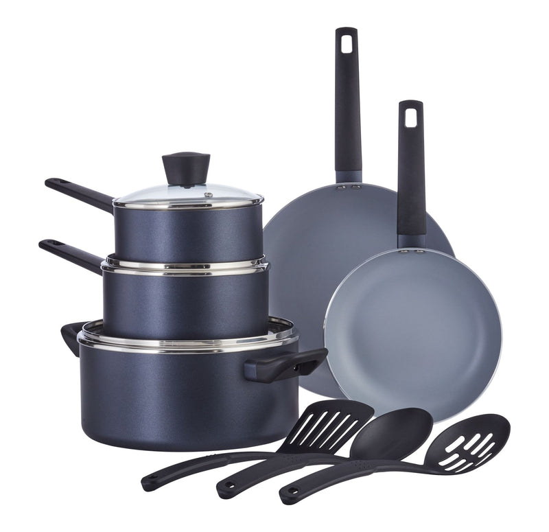 Master Chef Blue/Grey Non-Stick Cookware Set, 11-pc U9