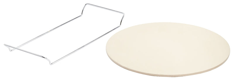 MASTER Chef Ceramic Round Pizza Stone & Serving Rack, 15-in Q8
