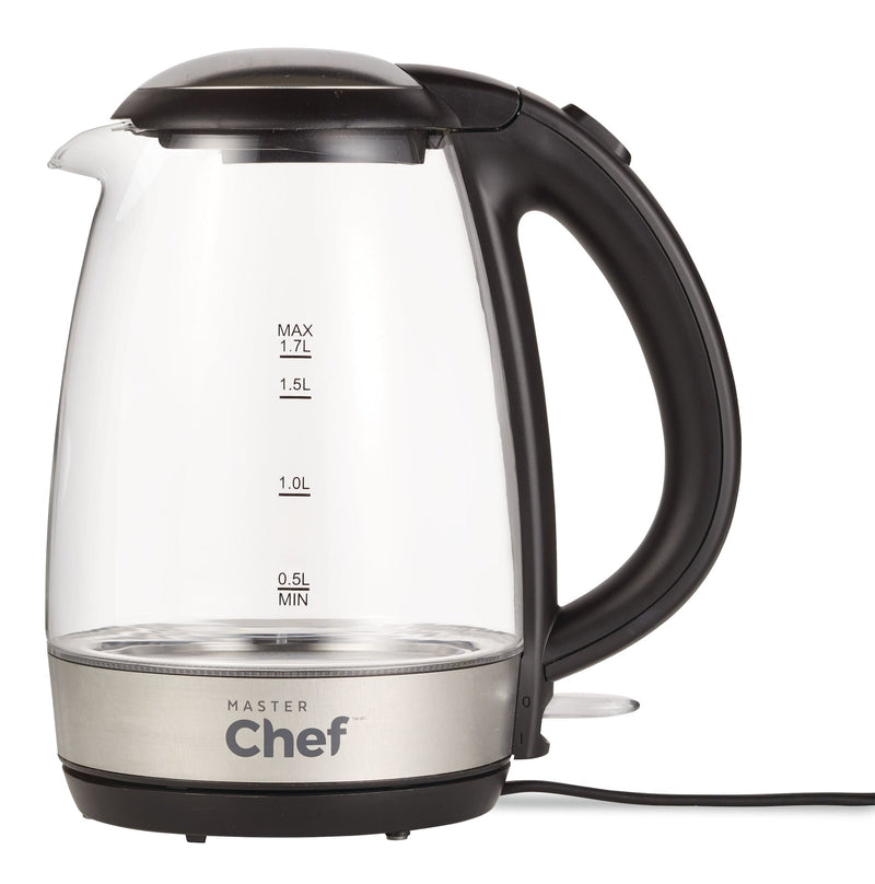 MASTER Chef Cordless Electric Kettle with Blue Light, Glass, 1.7L L5