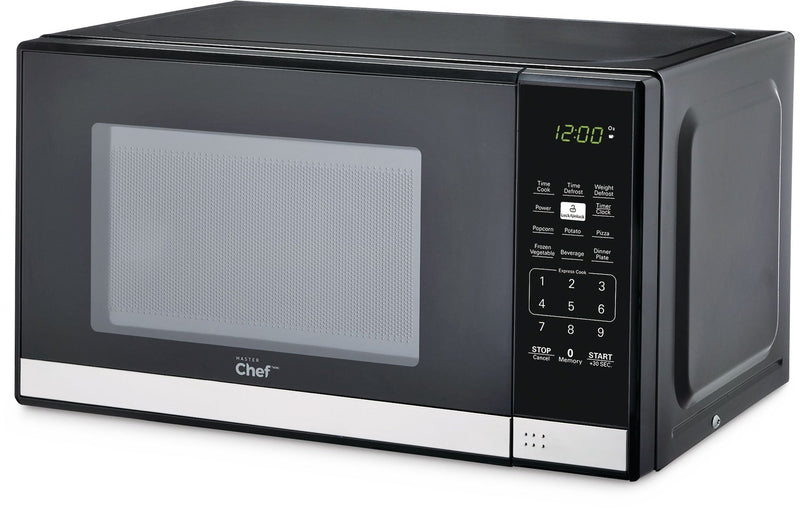 MASTER Chef Countertop Microwave, 700 W, Black Stainless Steel, 0.7-cu-ft M9