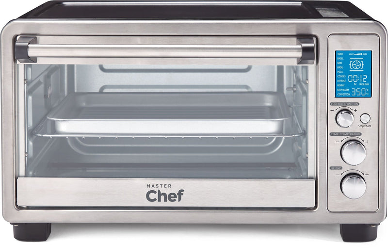 MASTER Chef Digital Convection Toaster Oven with 10 Functions, Stainless Steel, 6-Slices C2