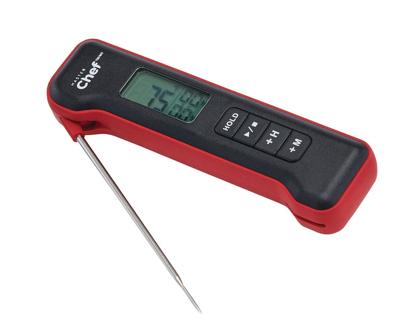 MASTER Chef Digital Folding BBQ Food & Meat Thermometer with Stainless Steel Probe K2