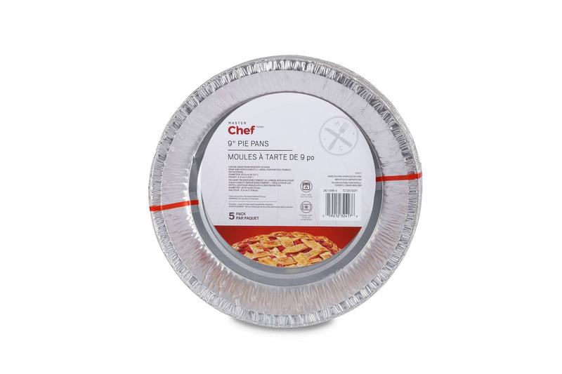 Master Chef Disposable Deep Pie Pan, 9-in, 5-pk U7