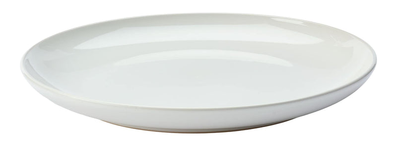 Master Chef Essential Coupe Stoneware Dinner Plate, 1-pc, Bright White K8