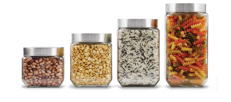 MASTER Chef Glass Food Storage Container Set with Airtight Lid, 4 Count R6