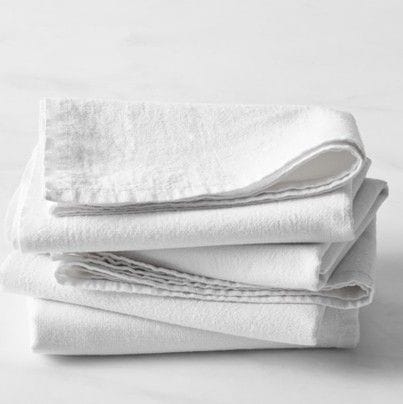 Master Chef Kitchen Cotton Flour Sac Towels, White, 4-pk L9