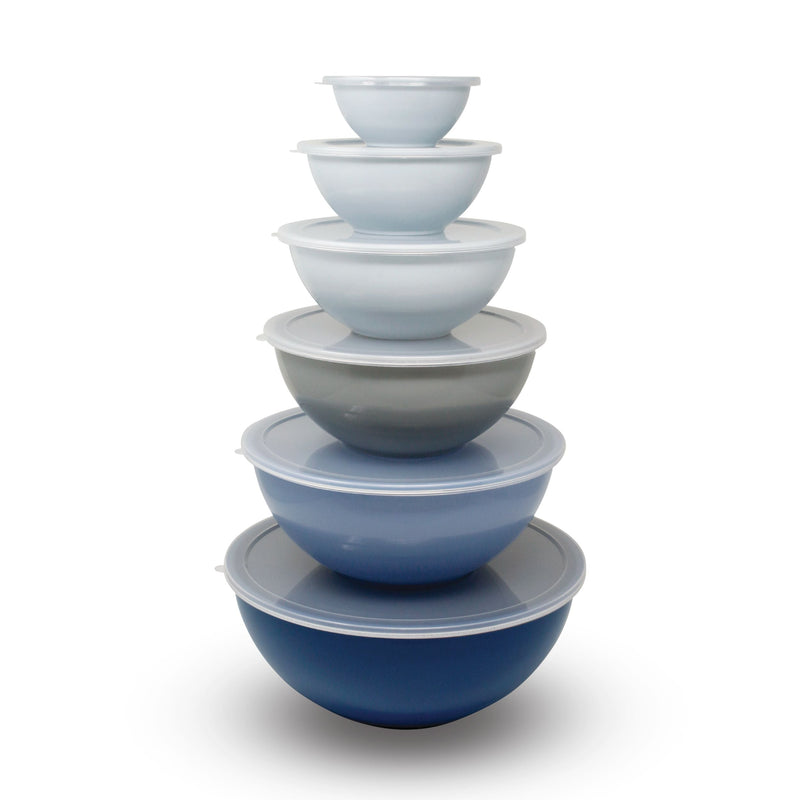 MASTER Chef Mixing Bowl Set with Lids, Blue, 12-pc T1