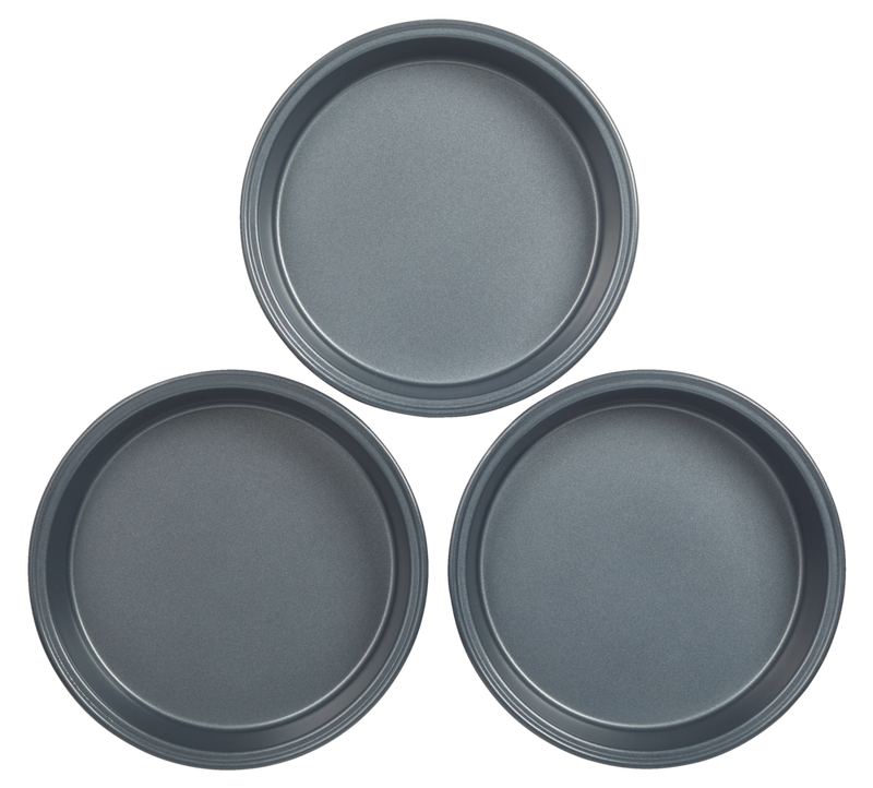 MASTER Chef Non-Stick Round Cake Pans, 8-in, 3-pc H7