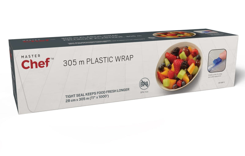 Master Chef Plastic Food Wrap with Slide Cutter X4