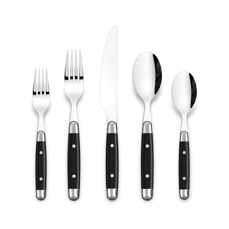 MASTER Chef Rivet Flatware Set, Serves 4, 20-pc, with Caddy G8