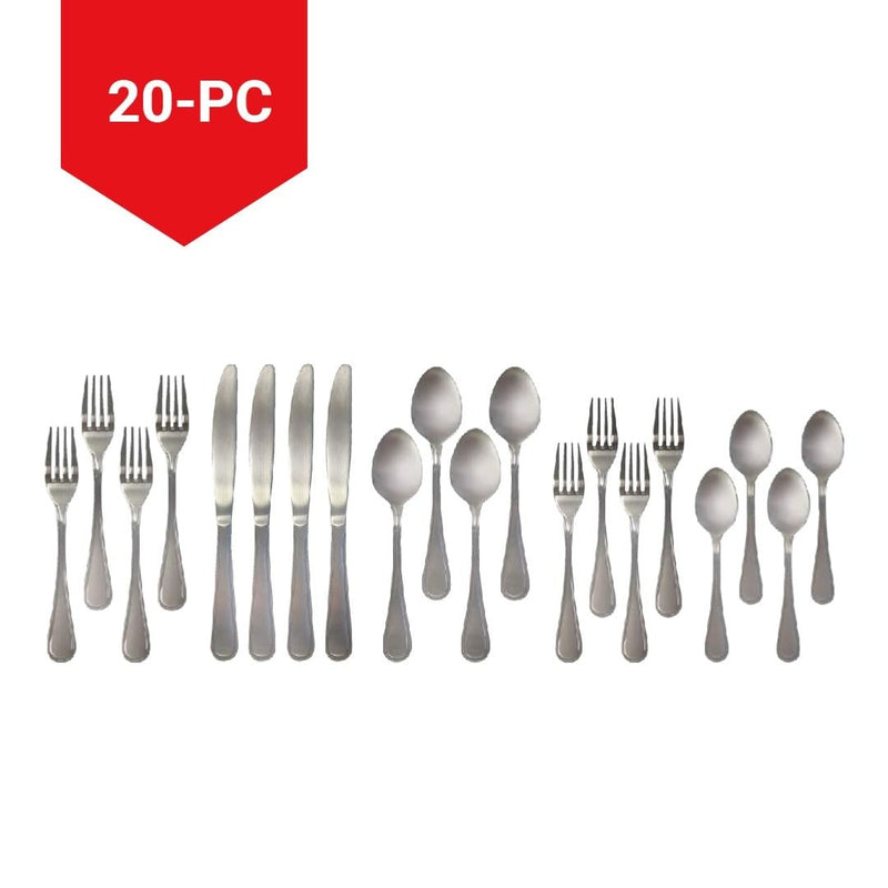 MASTER Chef Round Stainless Steel Flatware Set, Serves 4, 20-pc O4