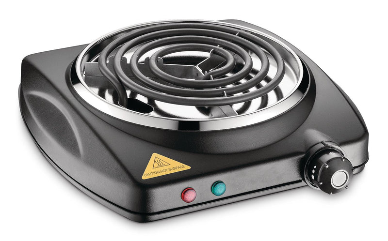 MASTER Chef Single Burner Hot Plate, Black, 1000W X6