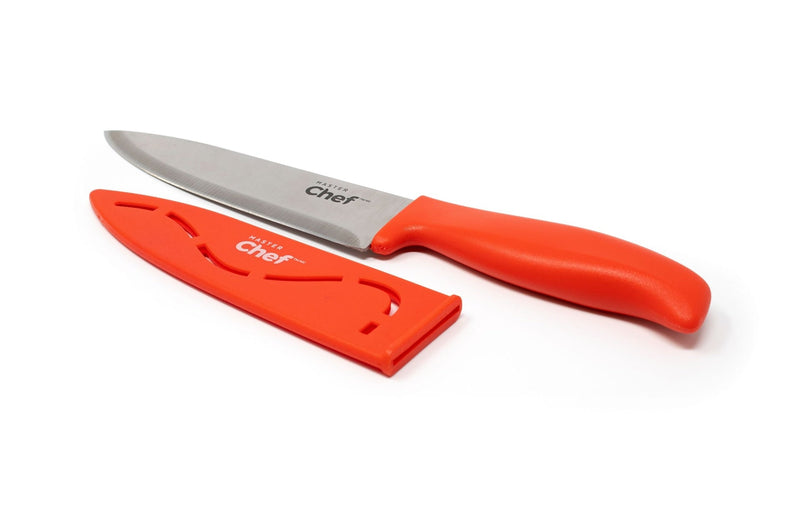 MASTER Chef Stainless Steel Knife with Sheath, 6-in, Assorted Colours J3
