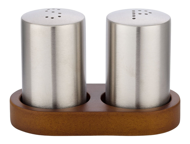 MASTER Chef Stainless Steel Salt & Pepper Shaker Set with Tray U4