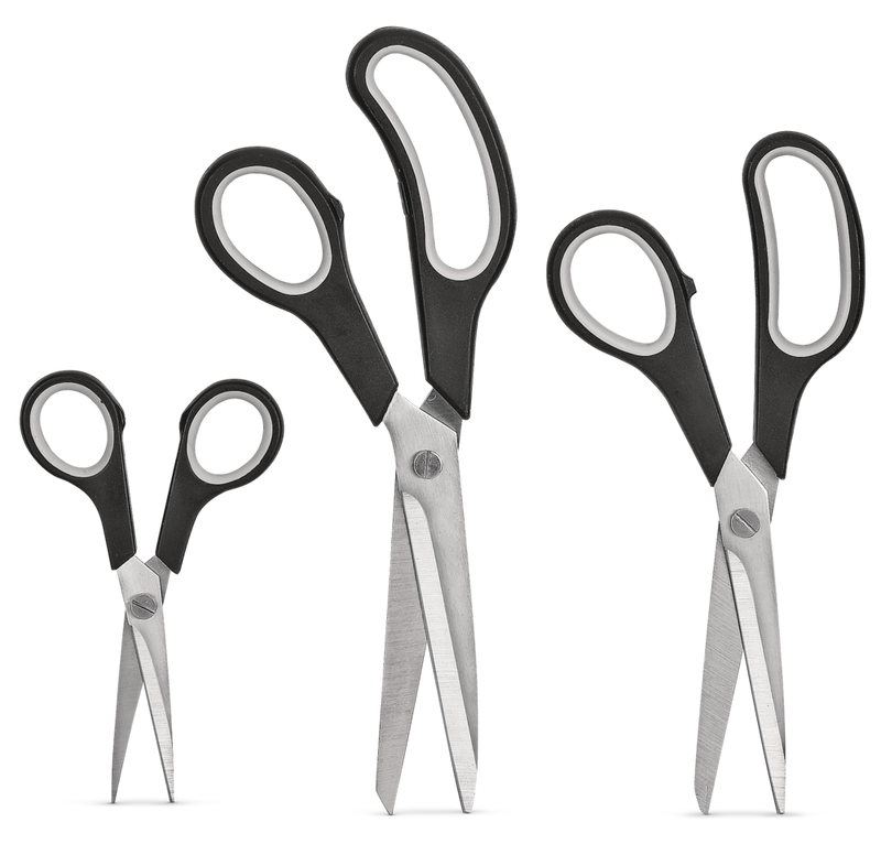 MASTER Chef Stainless Steel Scissor Set, Ergonomic Grip, 3-pc E3