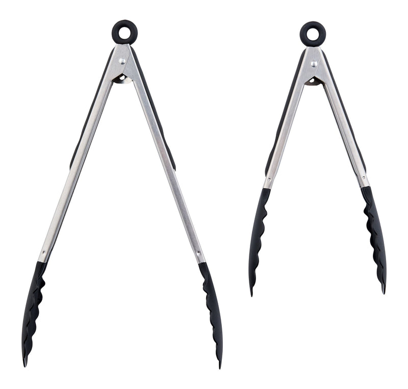 Master Chef Stainless Steel Tong Set with Nylon Heads, 2-pc Z5