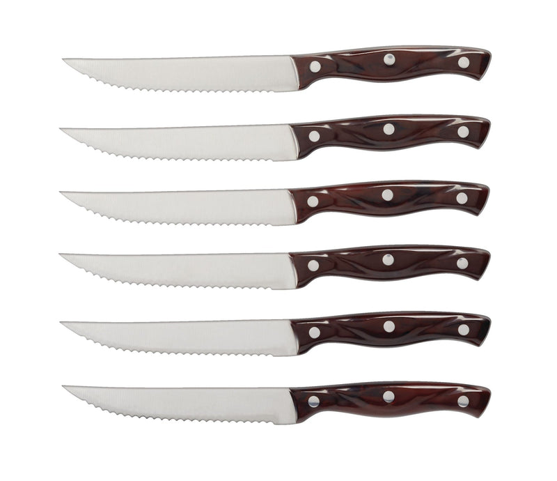 MASTER Chef Steak Knife Set, Full Tang, 6-pc U2