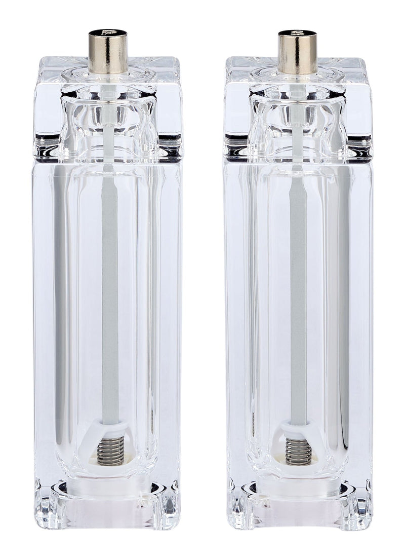 MASTER Chef Transparent Acrylic Salt & Pepper Grinder Set X4