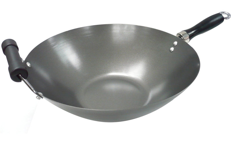 MASTER Chef Wok Stir Fry Pan, Black, 35.5cm E6