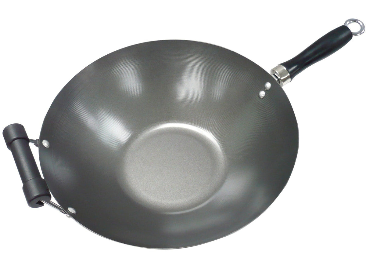 MASTER Chef Wok Stir Fry Pan, Black, 35.5cm
